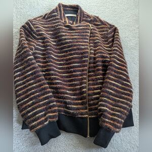 Anthropology paper crown women's striped sweater jacket (XS).